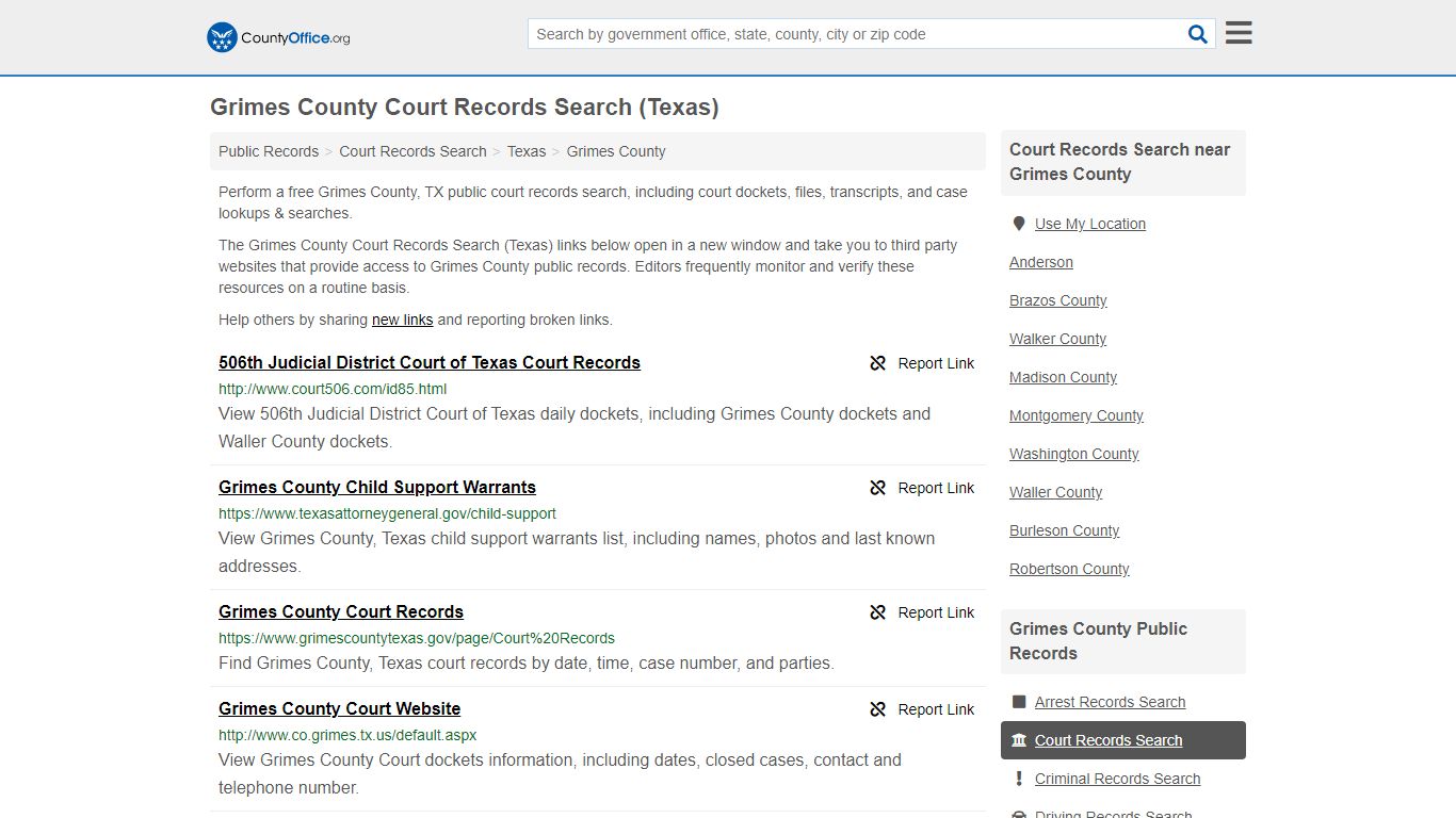 Court Records Search - Grimes County, TX (Adoptions ...